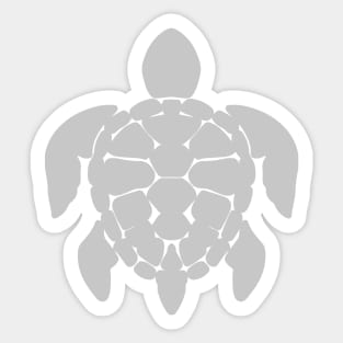 Turtle sihouette (light grey) Sticker